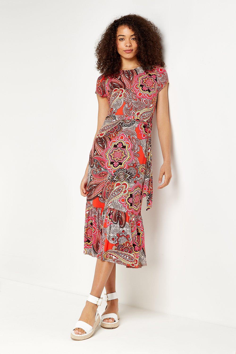 wallis red paisley dress Cinosural International School