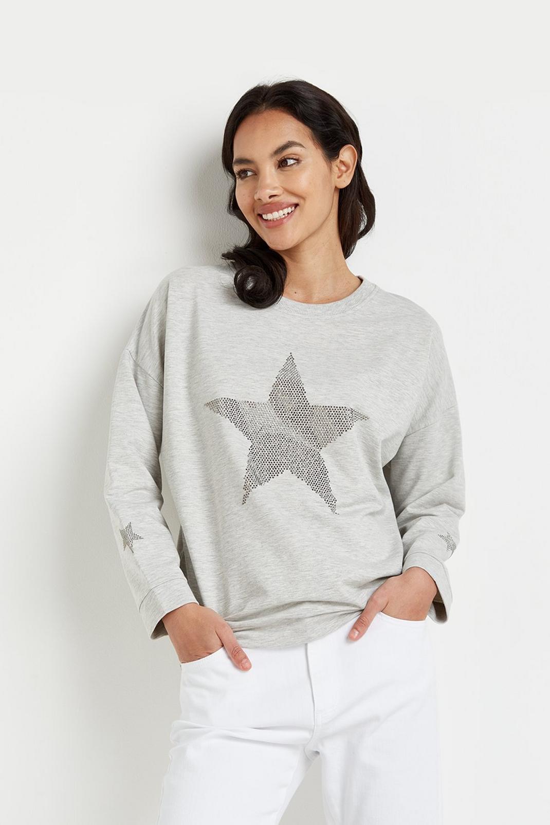 131 Petite Hotfix Star Sweatshirt image number 2