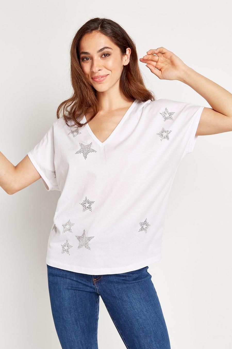 Petite Hotfix Star T-shirt