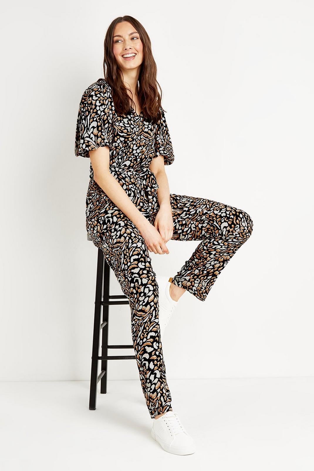 109 Tall Animal Button Front Jumpsuit image number 2