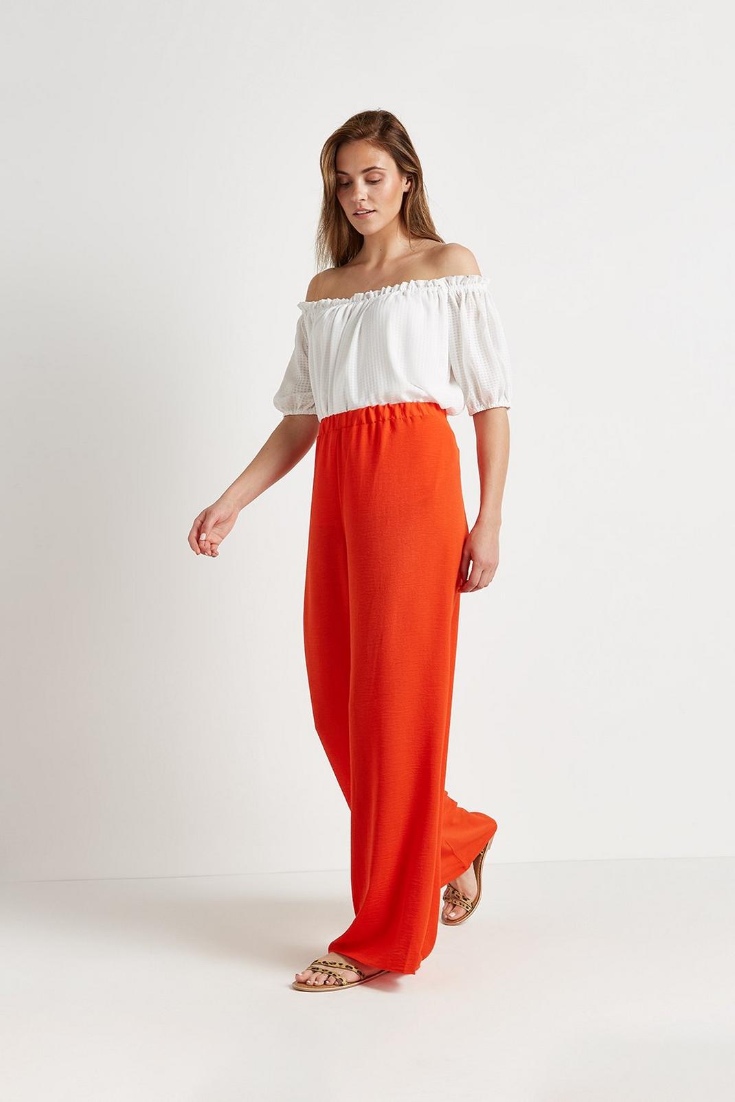 Tall Red Wide Leg Palazzo Trousers image number 1