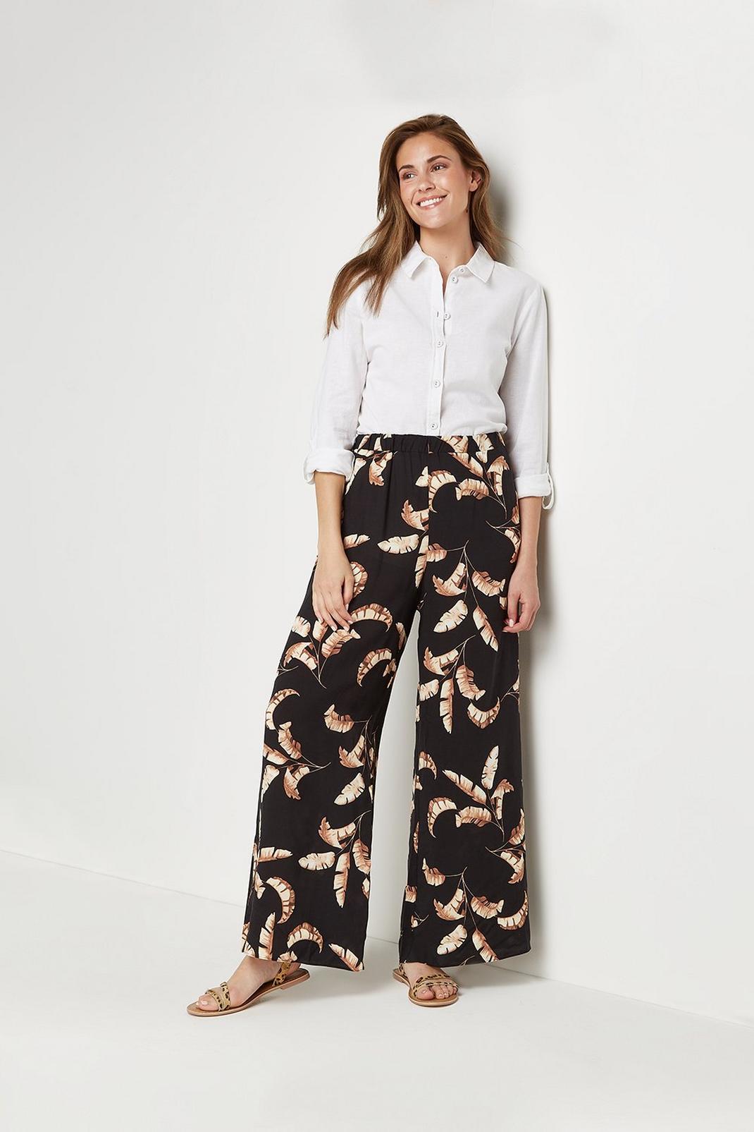 105 Palm Wide Leg Palazzo Trousers image number 1