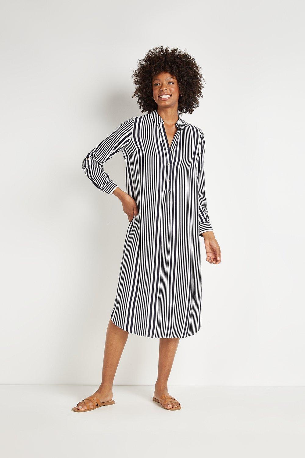 next stripe shirt dress