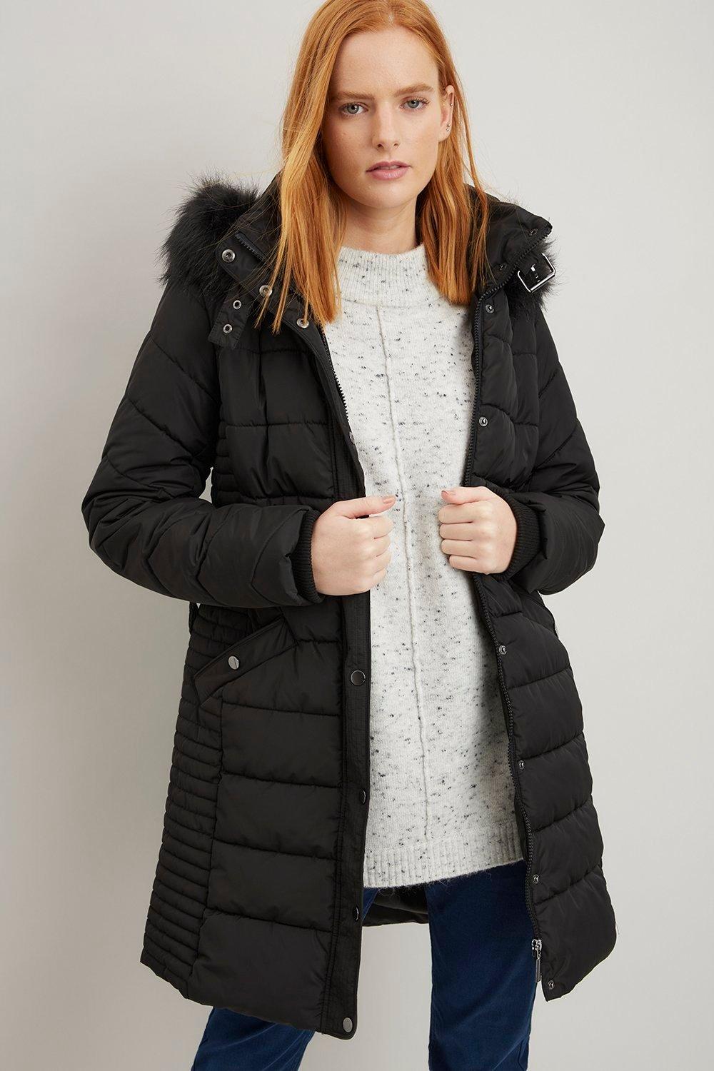 Wallis black sale padded coat