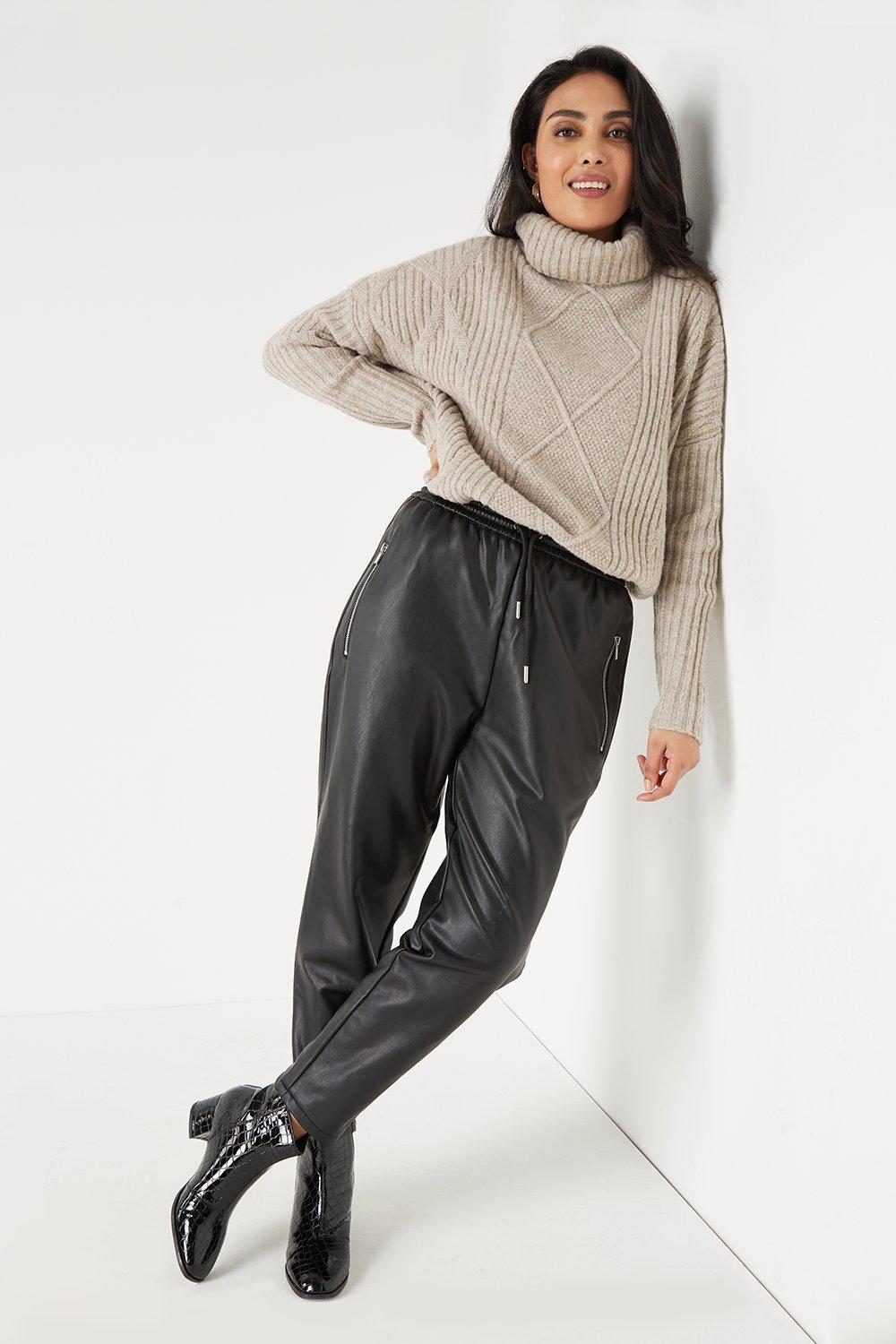 wide leg brown corduroy pants