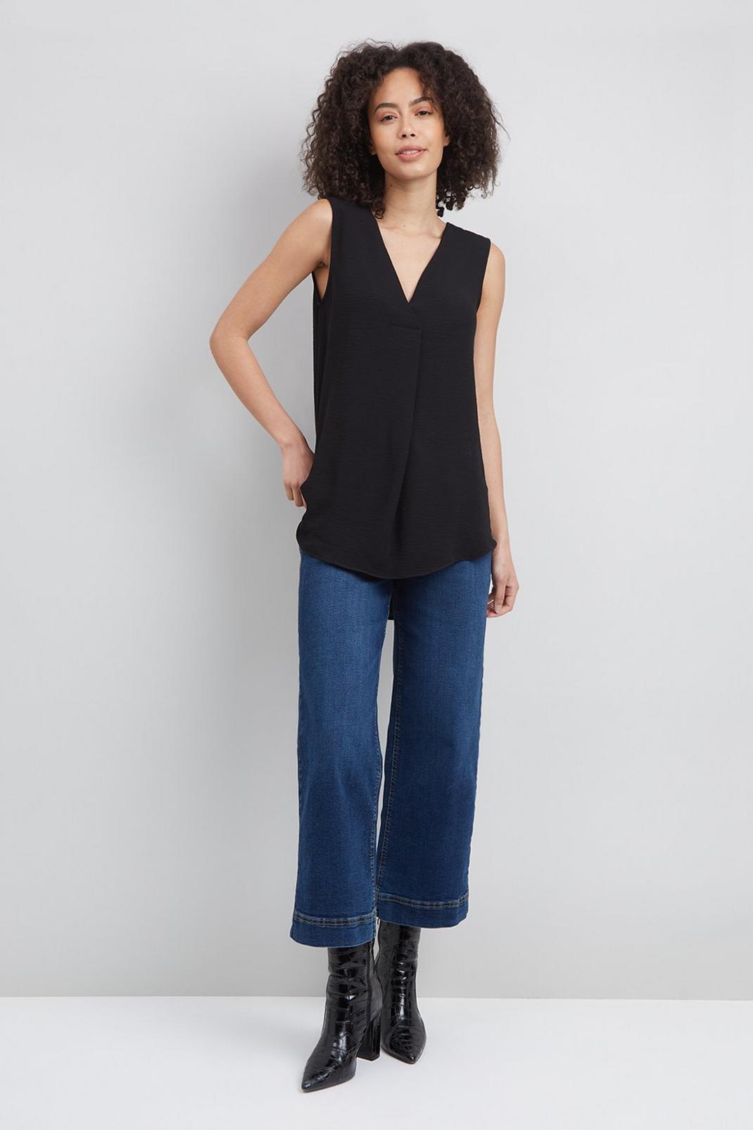 105 Tall Textured V Neck Top image number 2