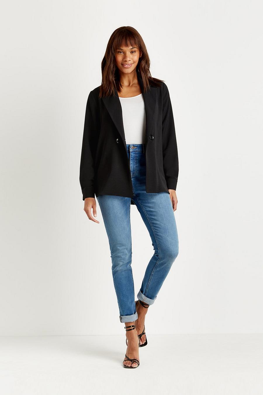 Relaxed Double Breasted Blazer