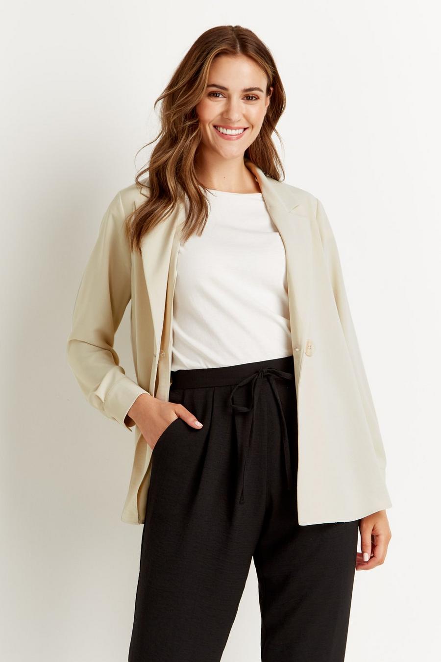 Relaxed Double Breasted Blazer