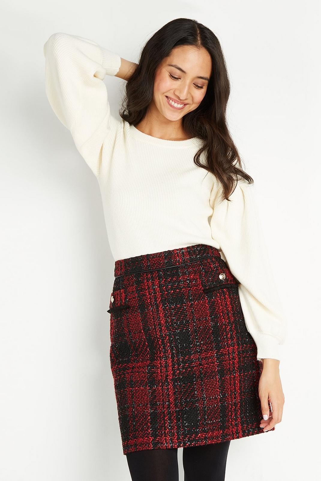 Red Check Skirt image number 1