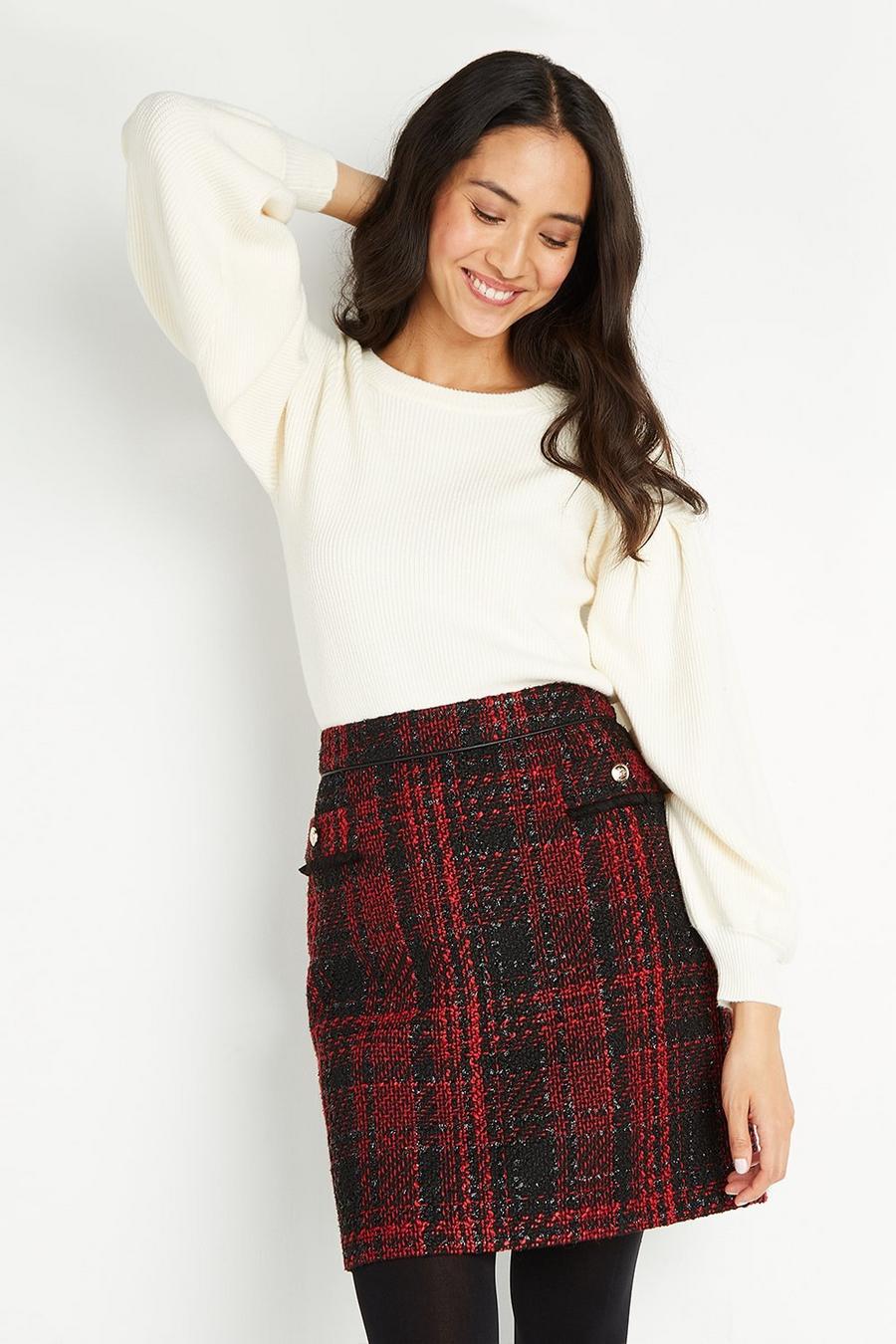 Red Check Skirt