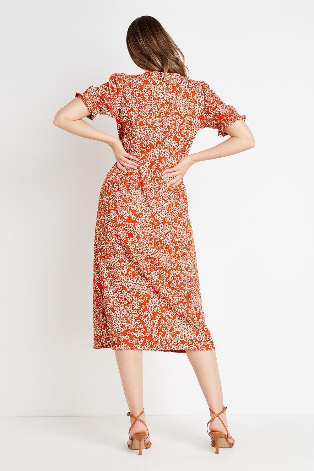 wallis orange dress