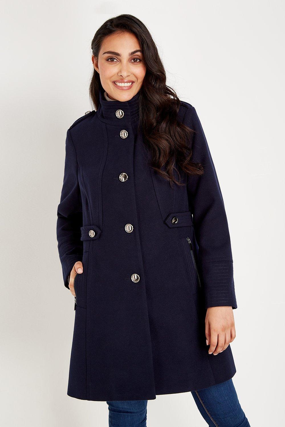 navy petite coat