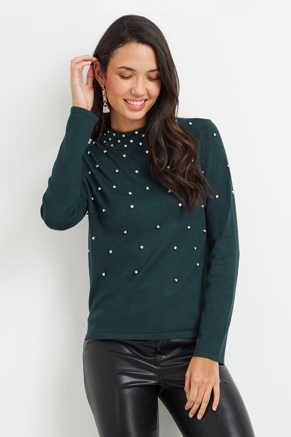 wallis embellished jumper