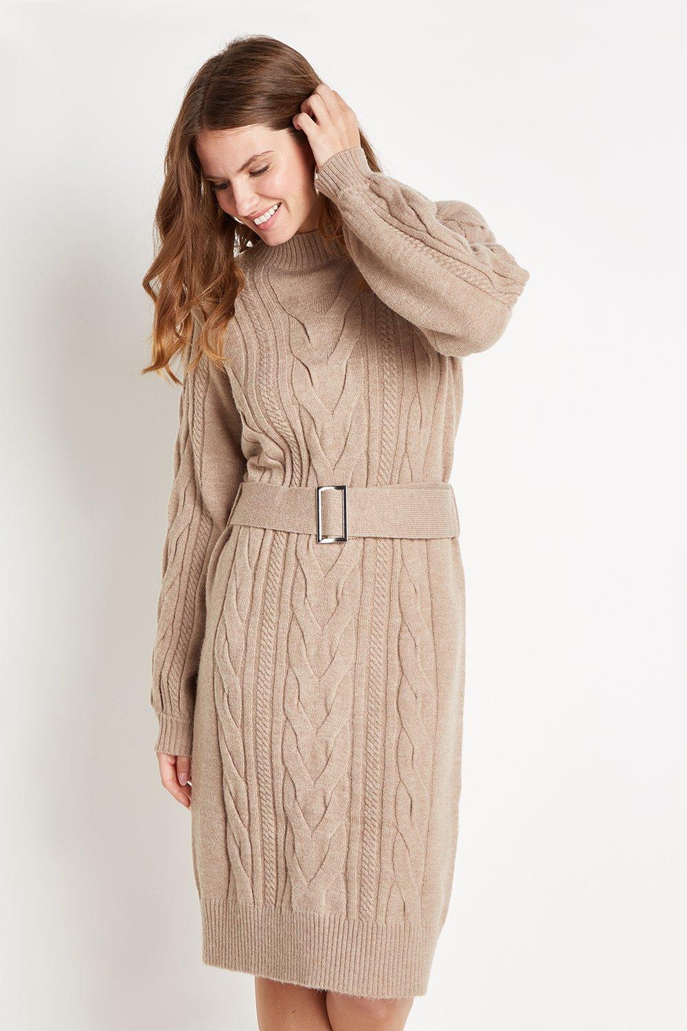 cable knitted dress