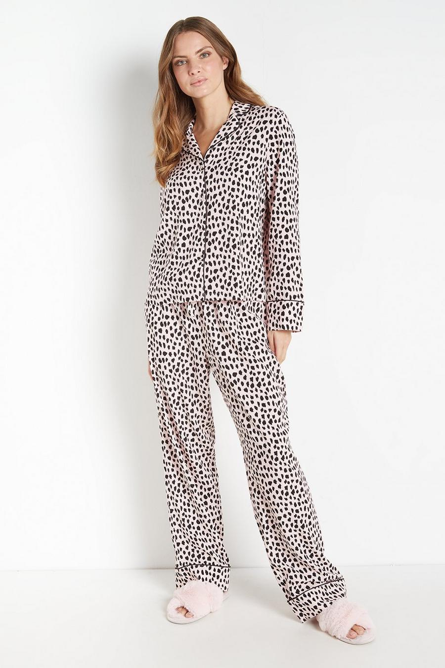 Spot Print Pyjamas Set