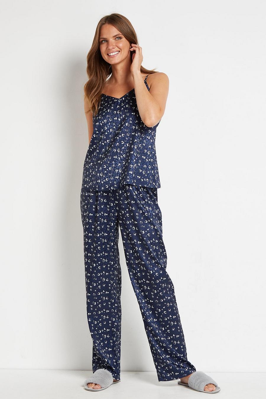 Leopard Floral Pyjama Set