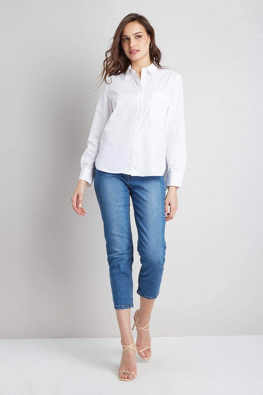 702 Demi Cropped Straight Jean image number 1