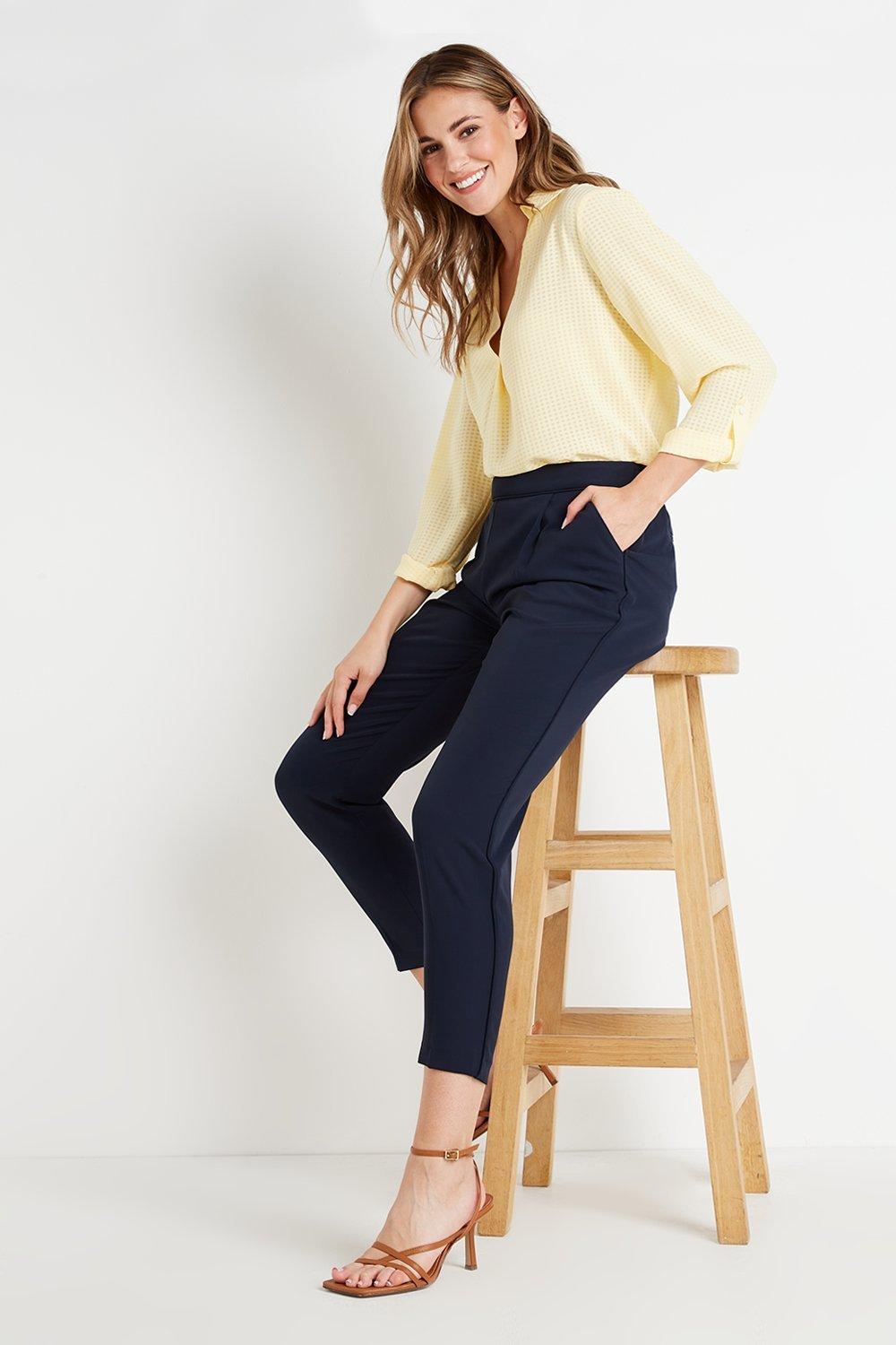 pull on navy pants