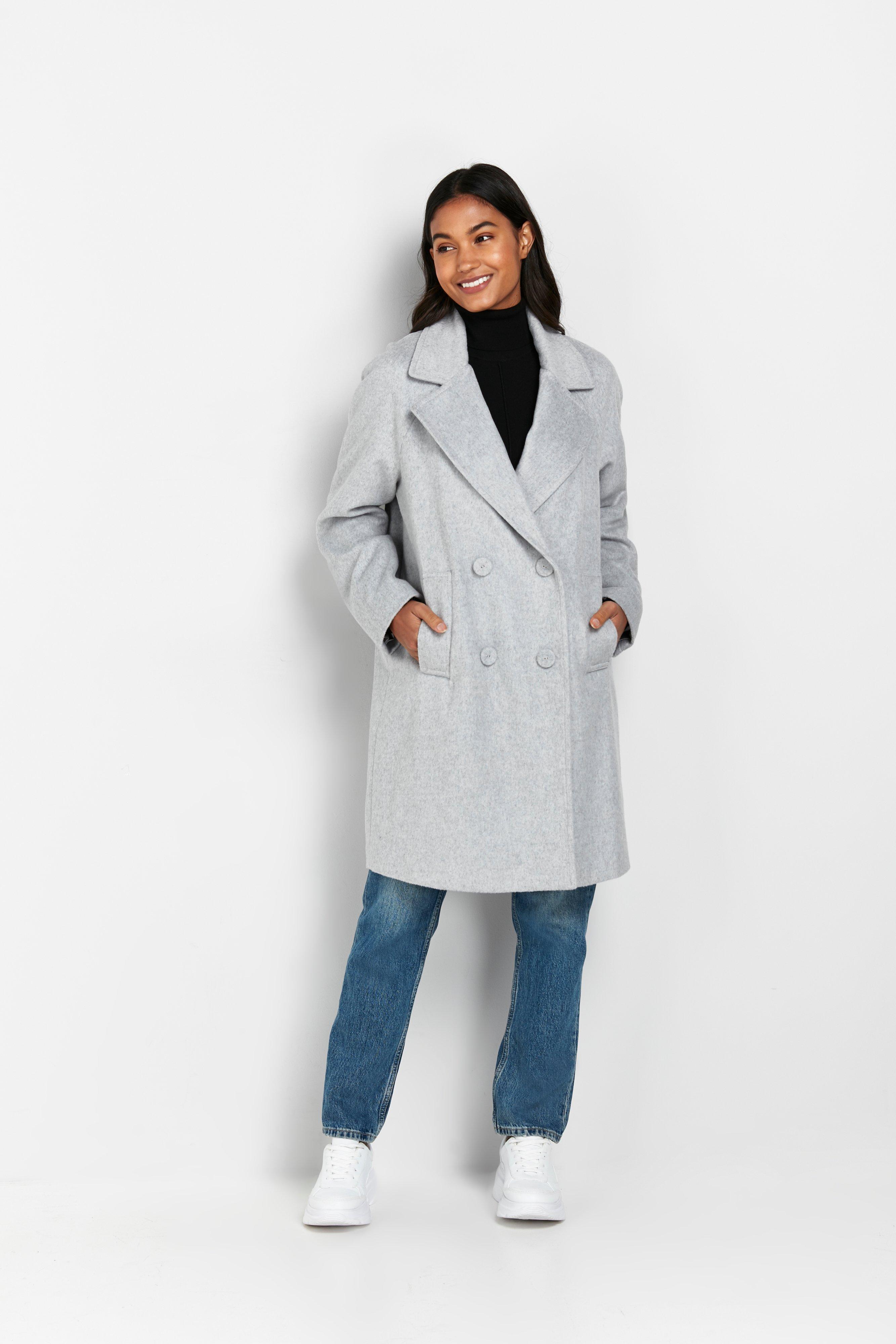 wallis petite grey coat