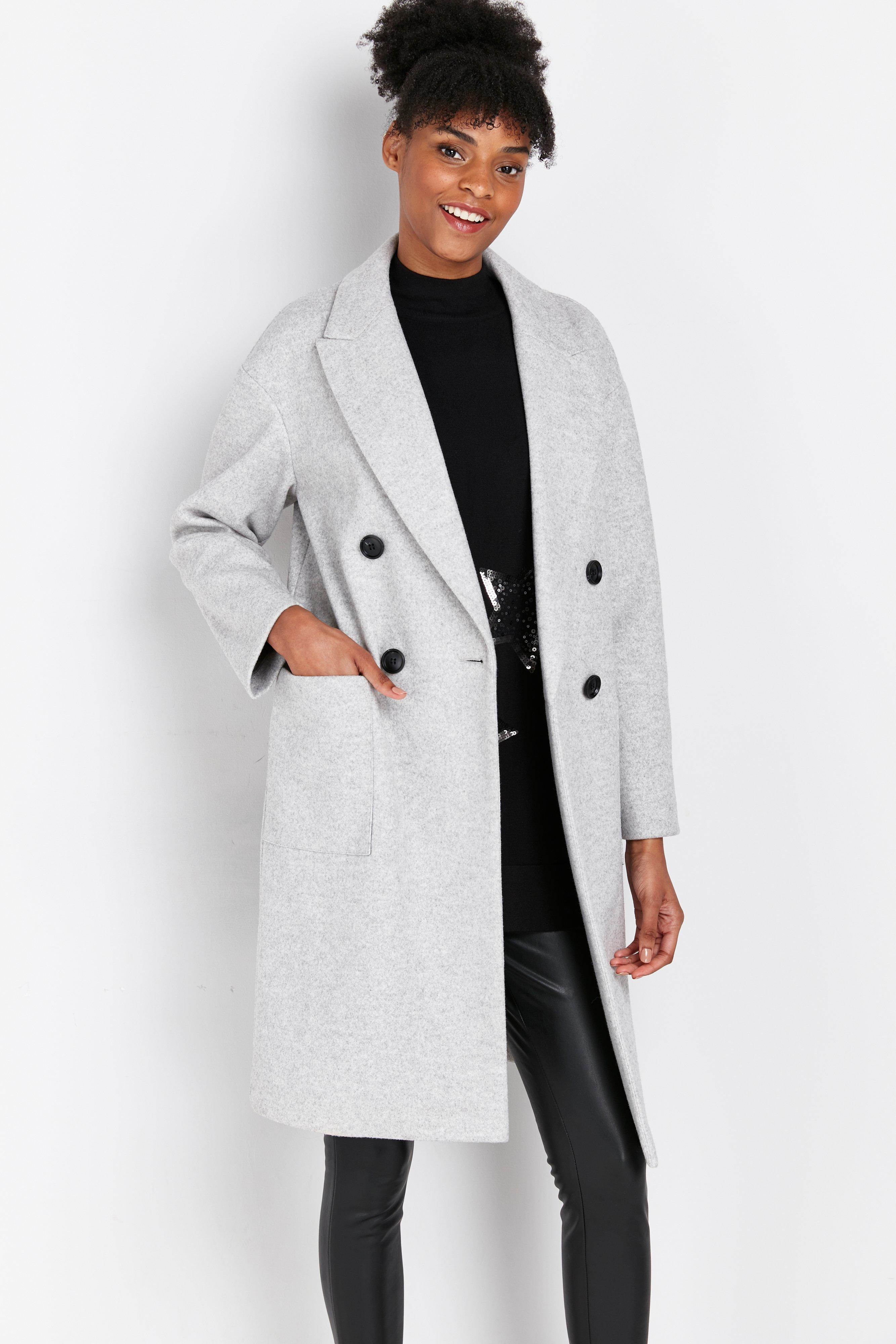 wallis petite grey coat