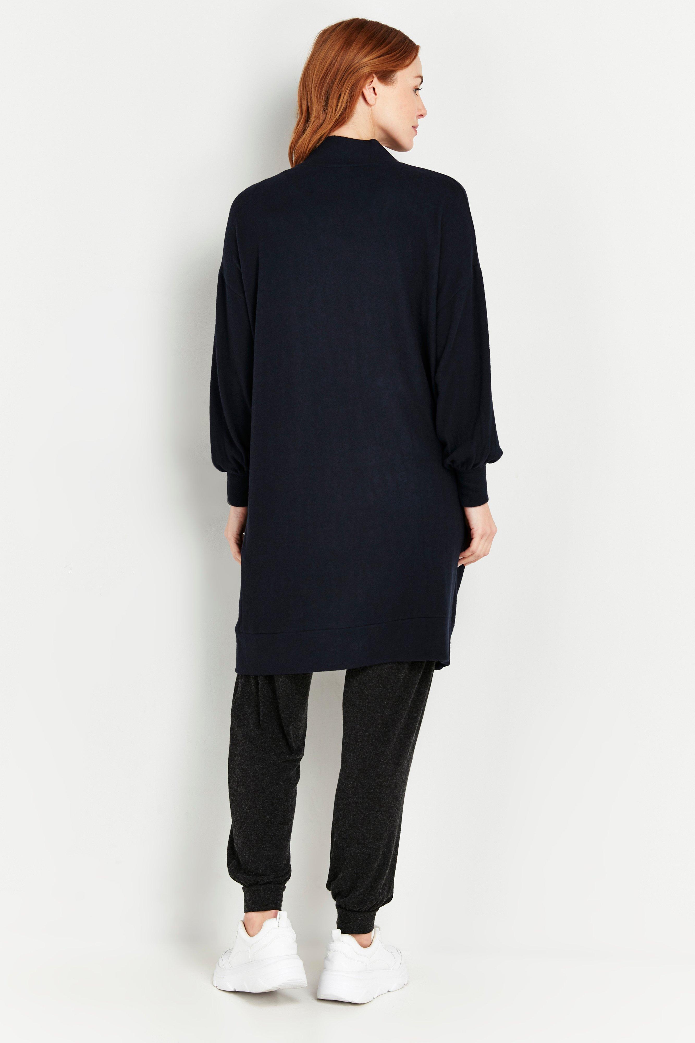 wallis navy longline cardigan