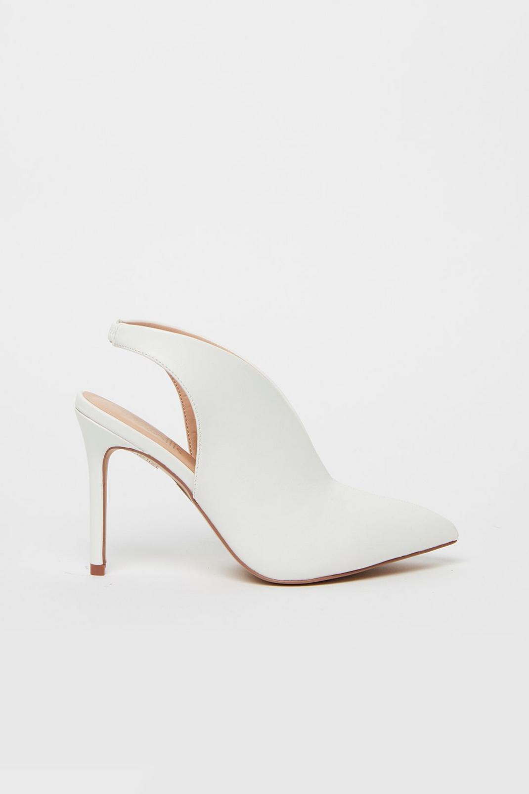 White Slingback Shoe Boot image number 1