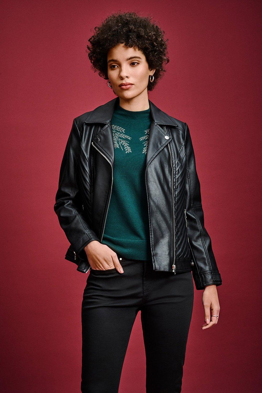 wallis petite biker jacket