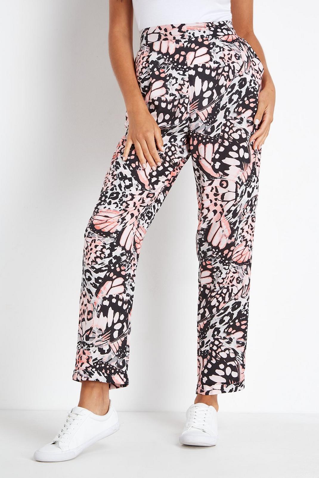 107 Blush Butterfly Printed Jogger image number 2