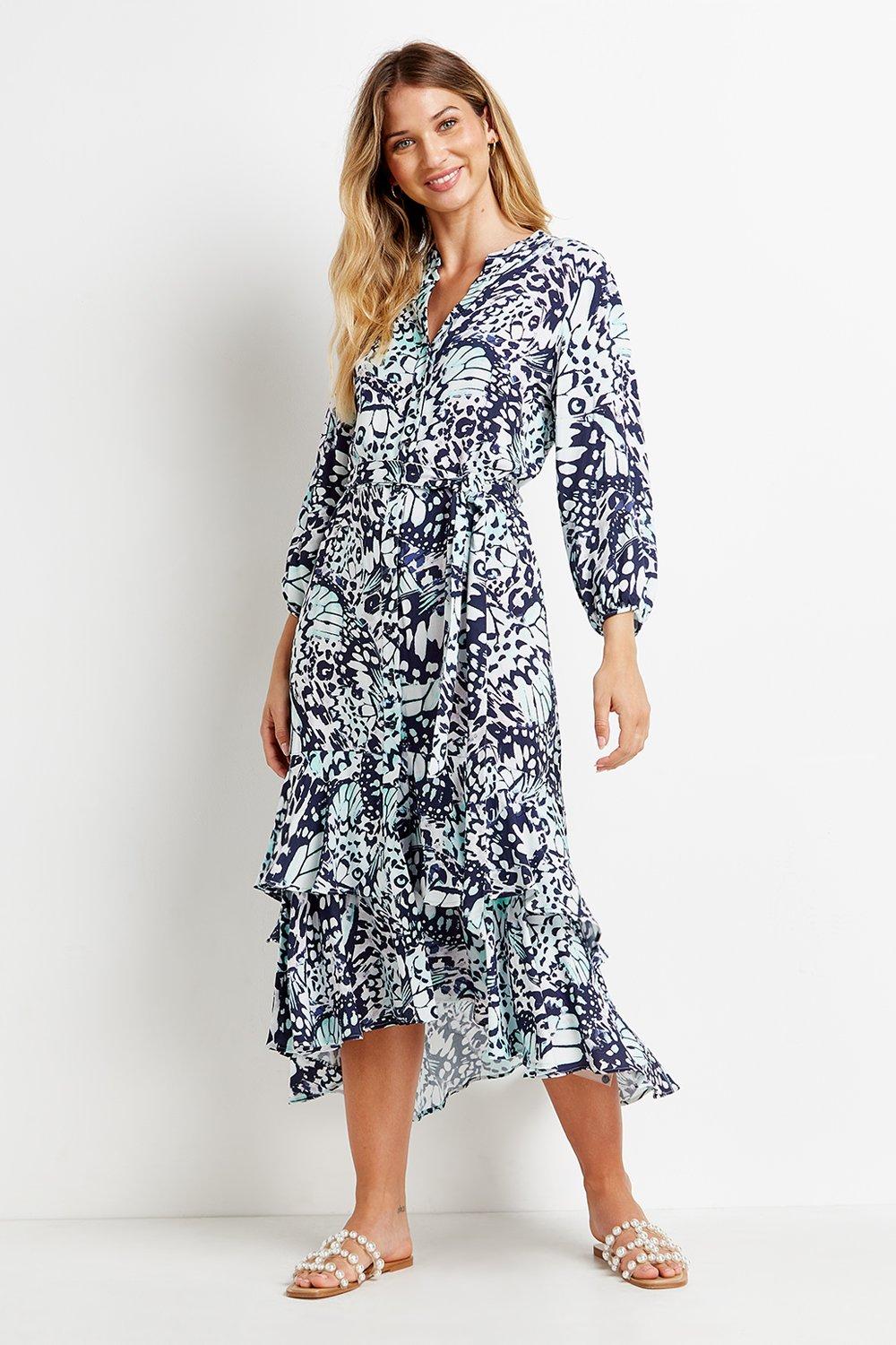 butterfly shirt dress