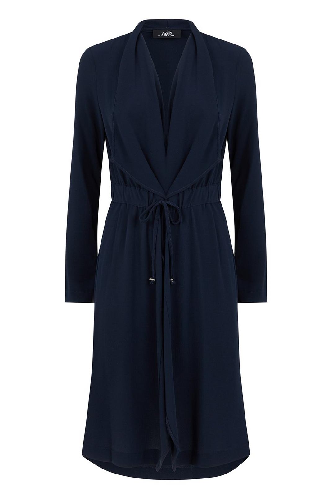 148 Navy Waterfall Duster Jacket image number 2