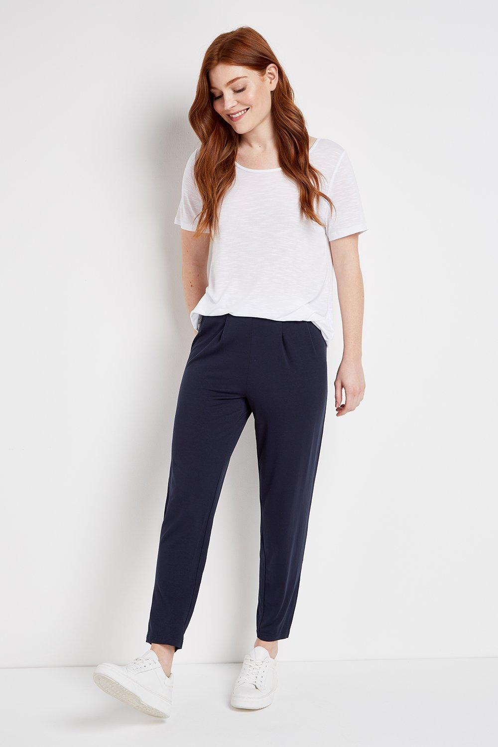 petite tapered trousers