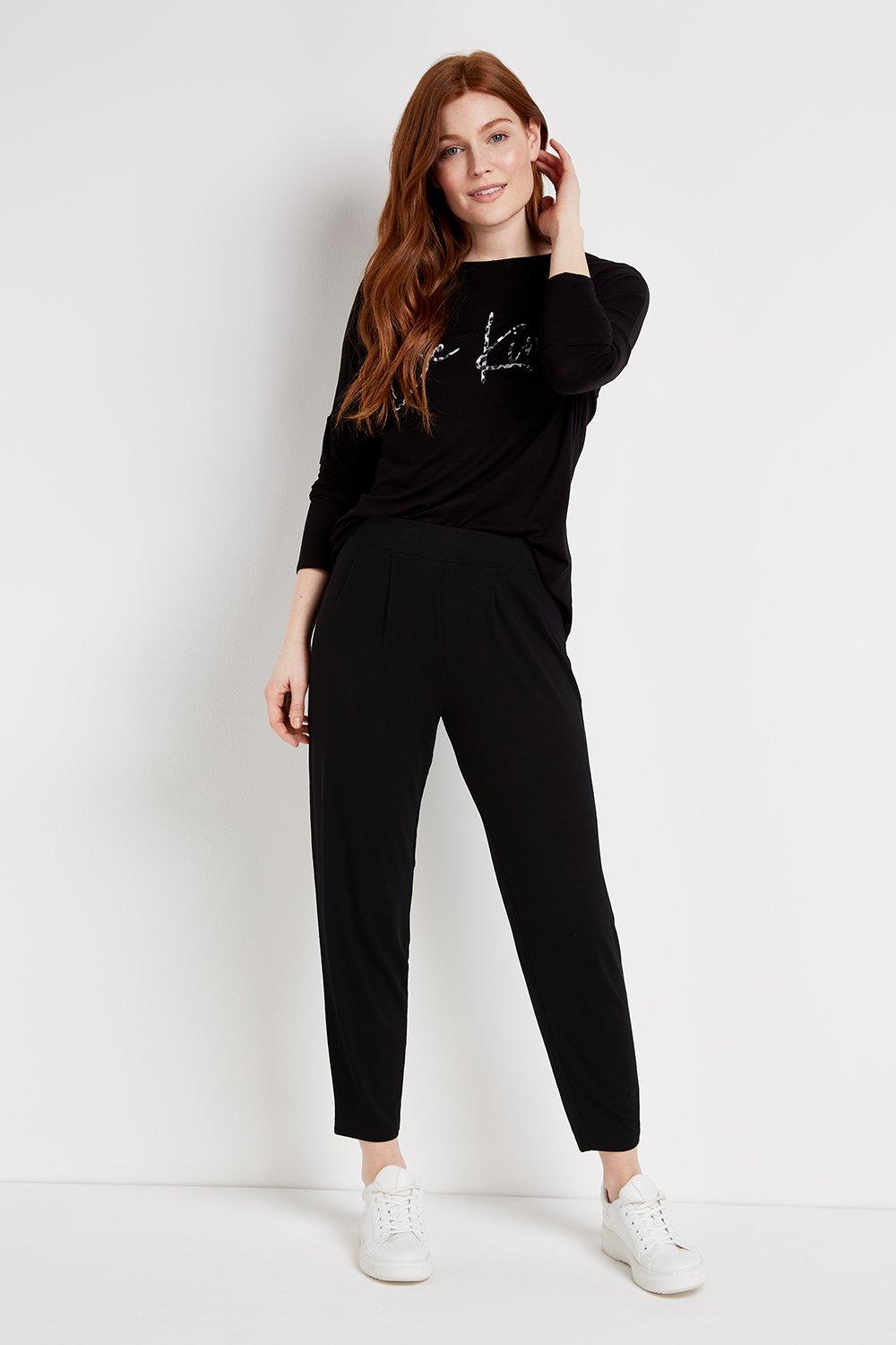 petite tapered trousers