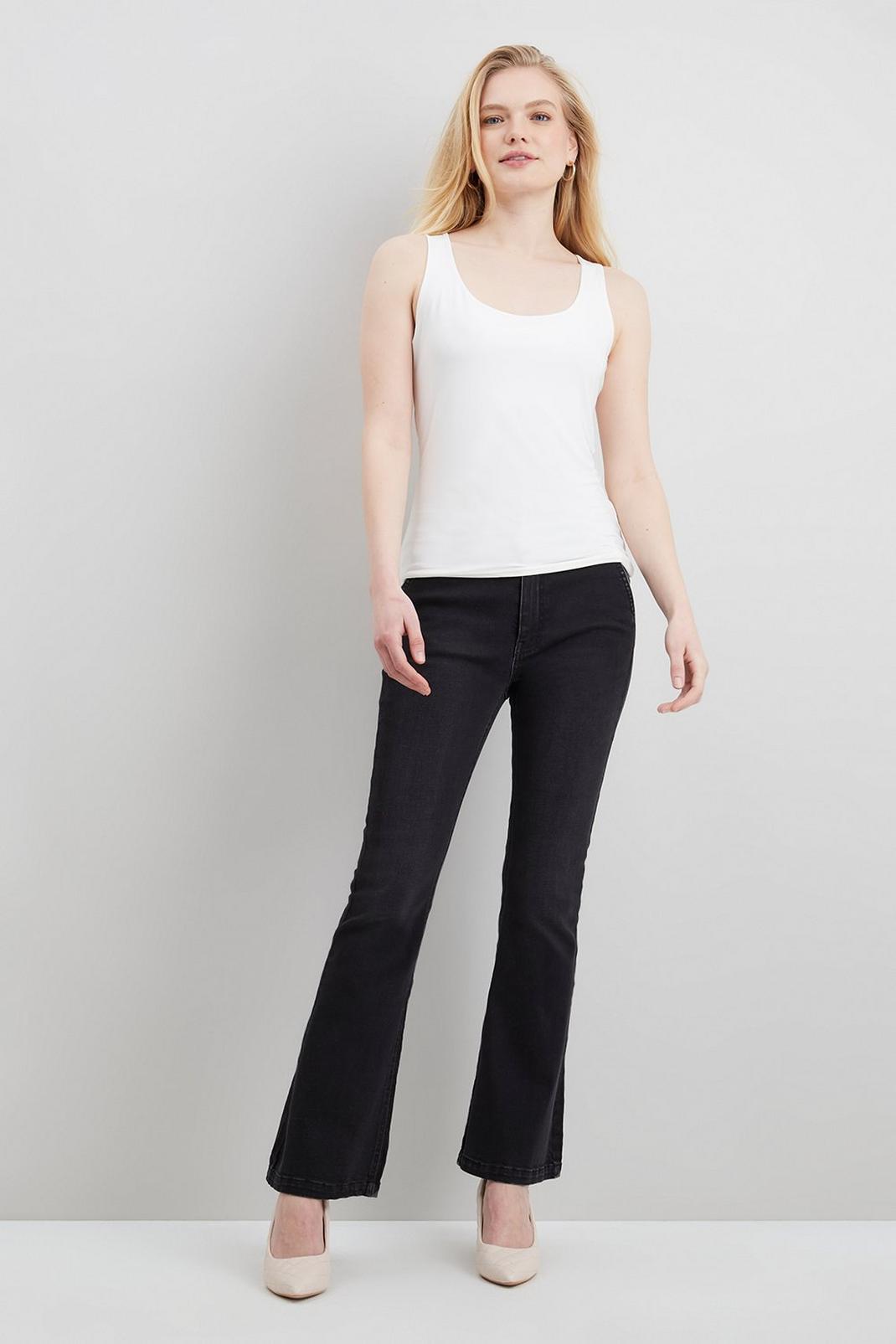 Black Petite Esther Bootcut Jeans image number 1