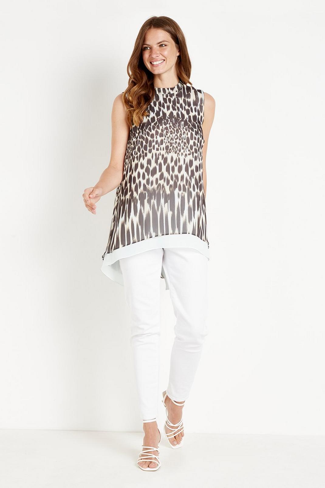 996 Tall Neutral Animal Double Layer Top image number 2