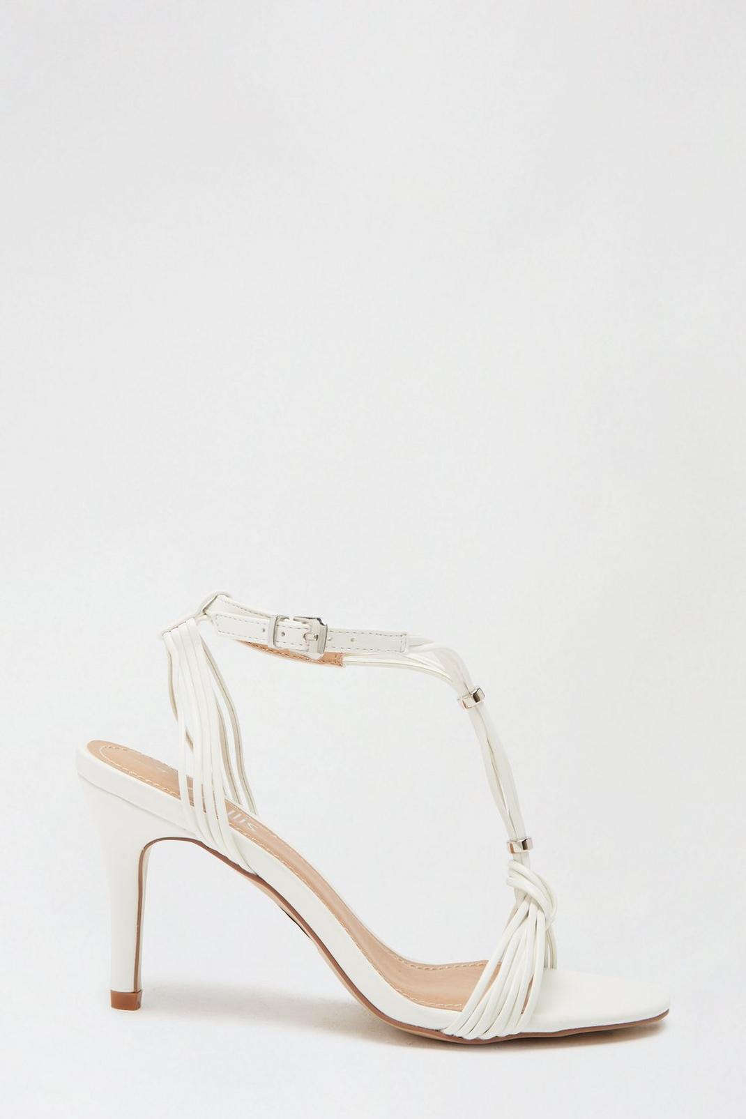 White Phyllis Grecian Heeled Sandals image number 1