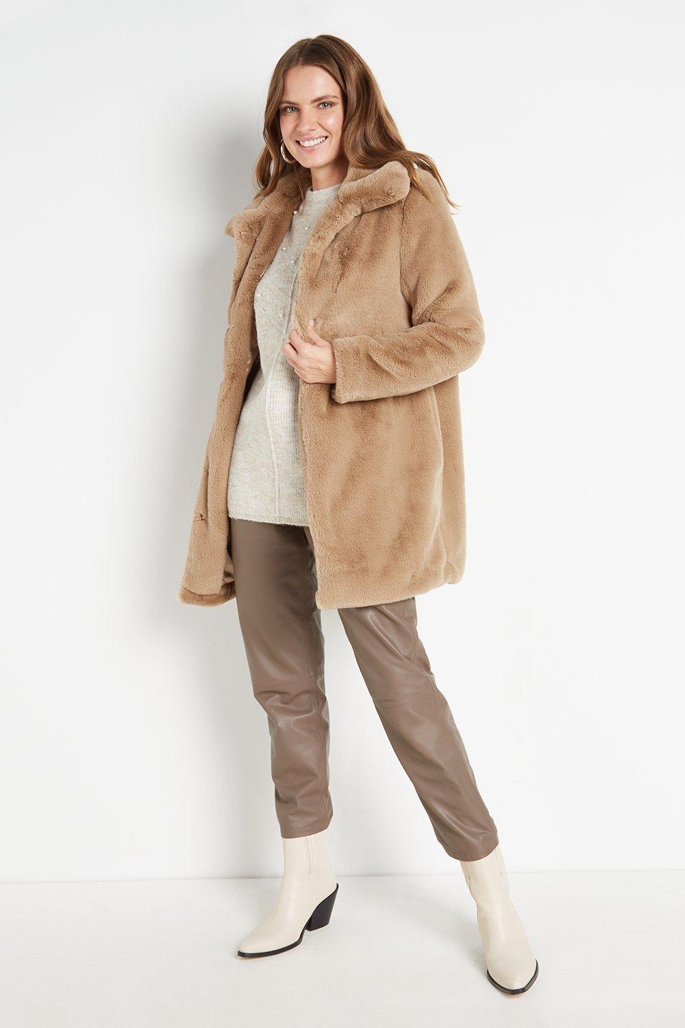 Midi fur outlet coat