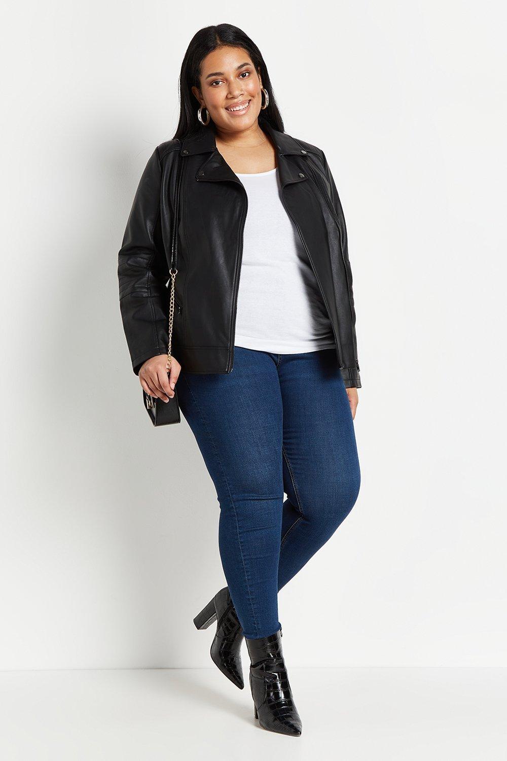 pleather biker jacket