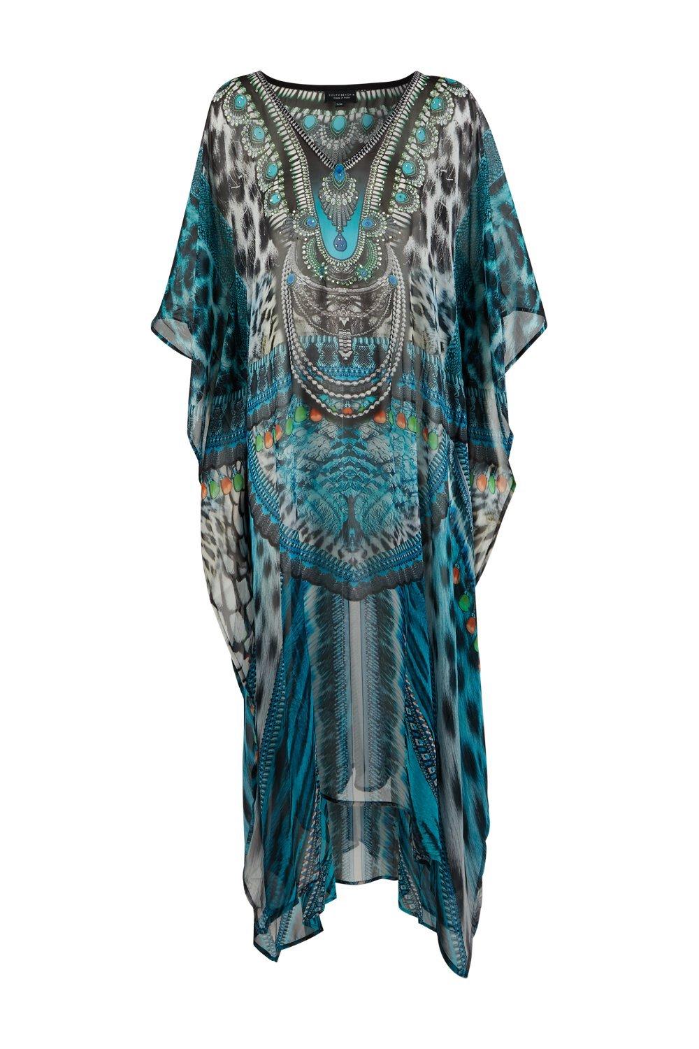 embellished beach kaftan