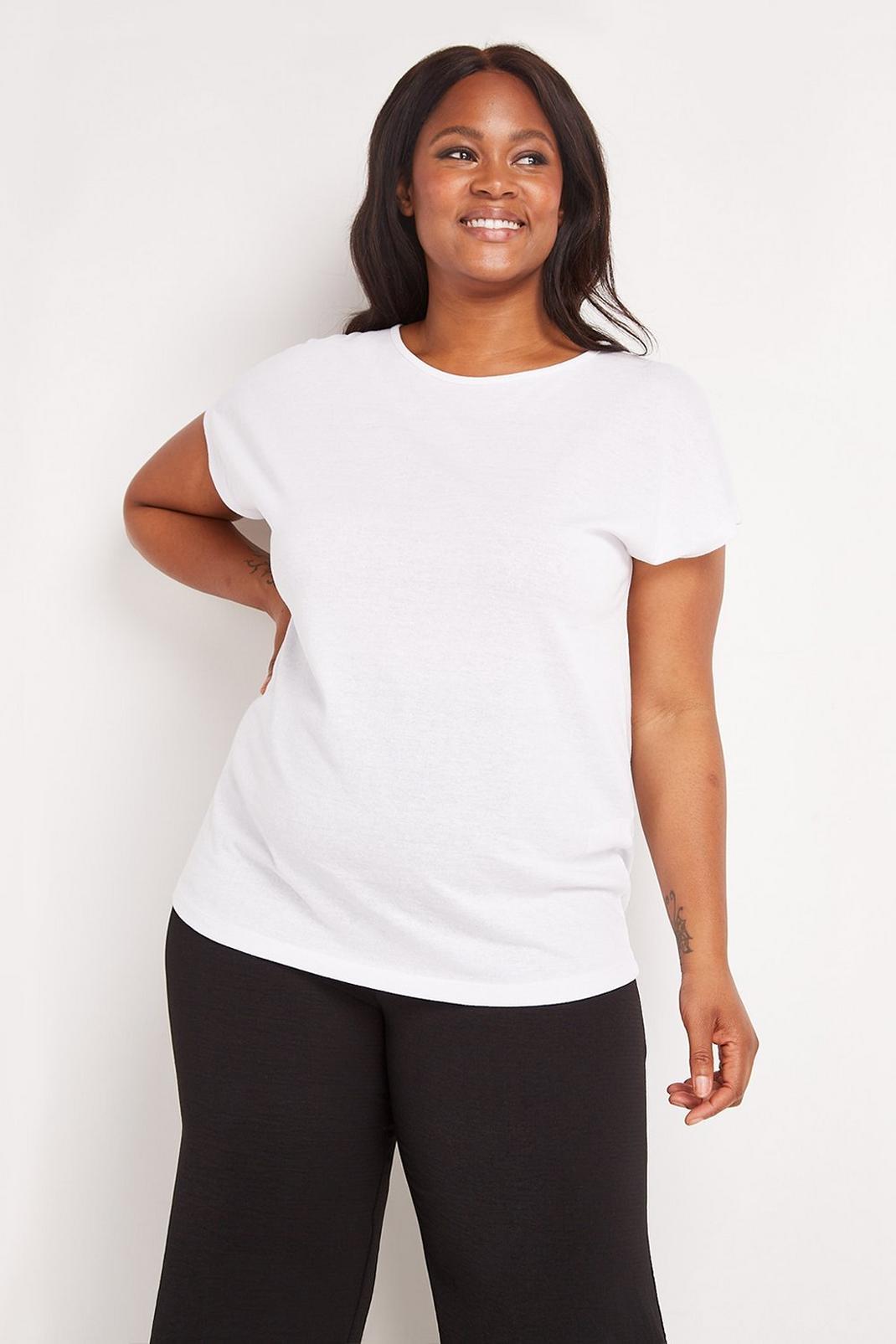 White Curve Jersey T-shirt image number 1