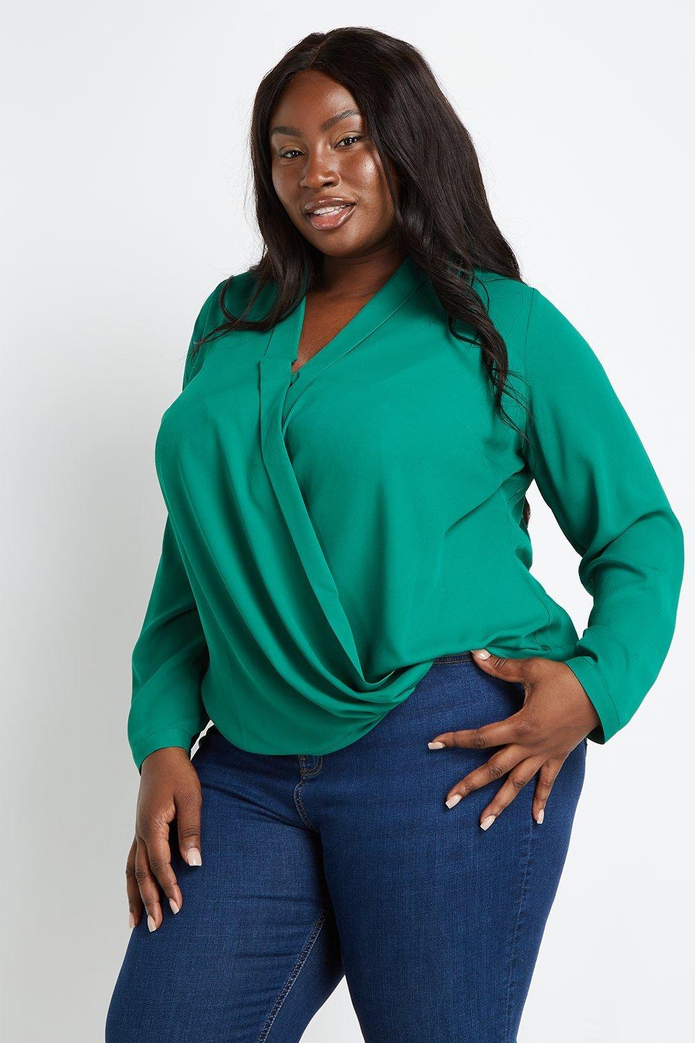 wrap top for plus size