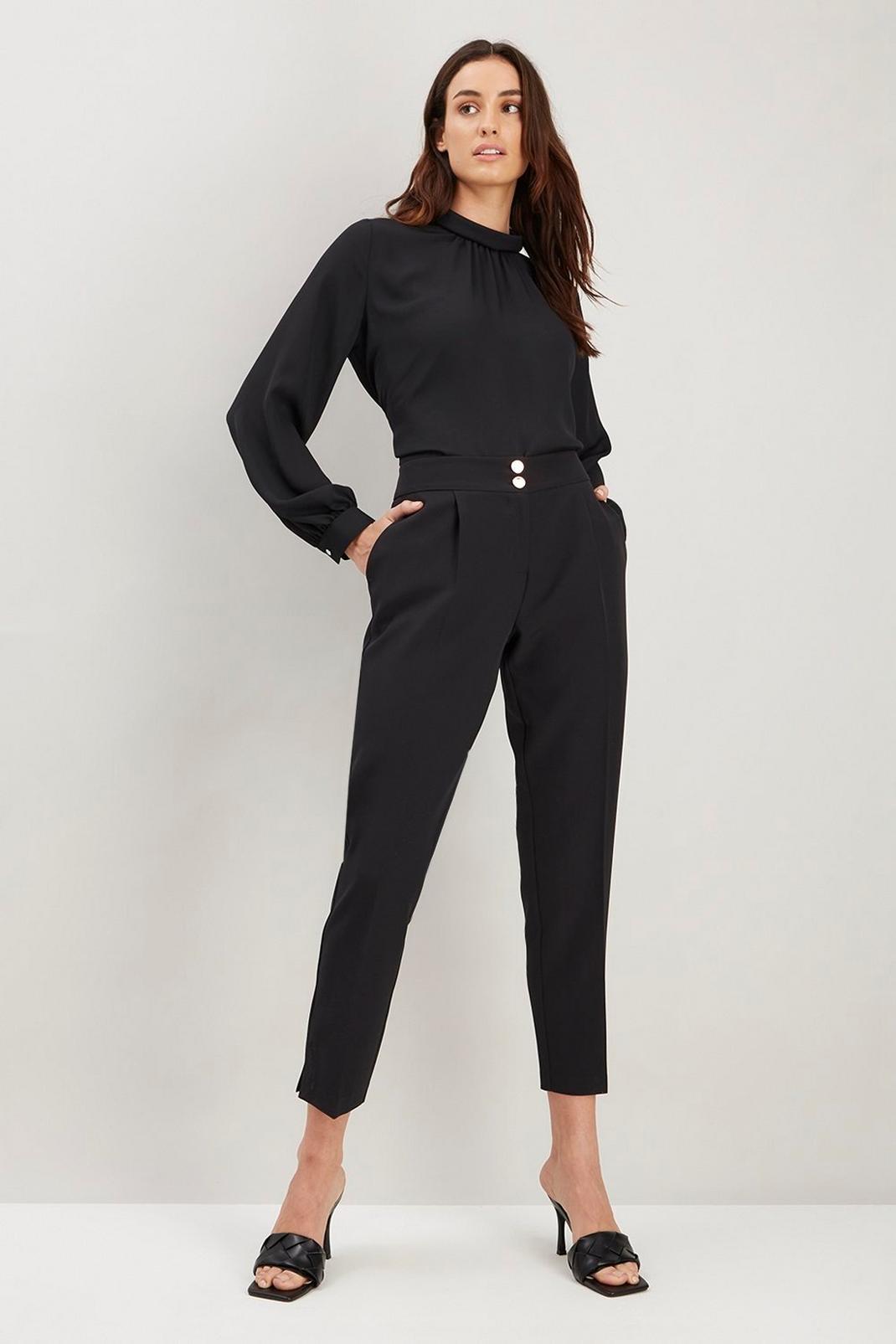 Black Petite Ankle Length Trouser image number 1