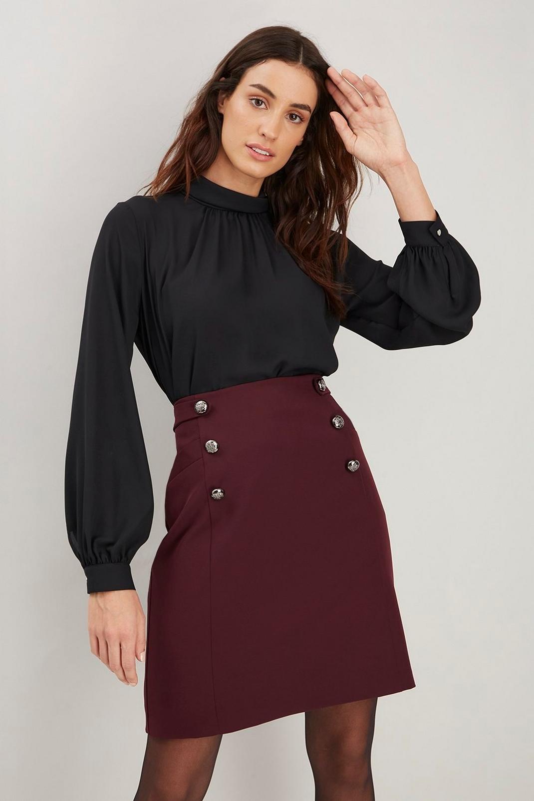 Berry Military A Line Skirt image number 1