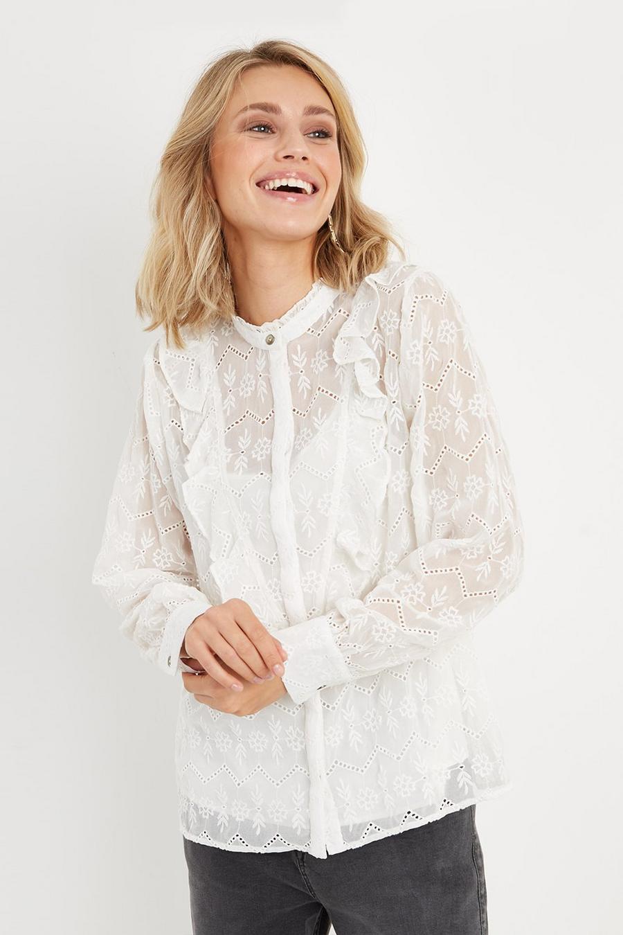 Petite Broderie Frill Top