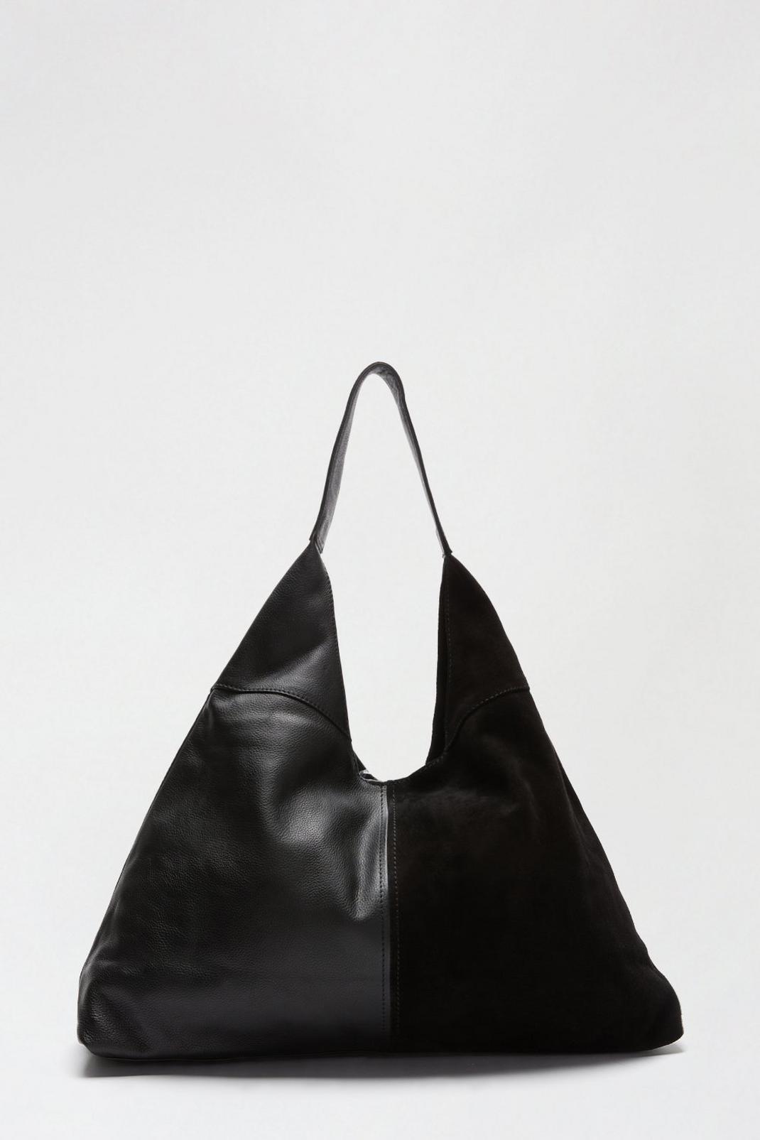 105 Luxe Leather And Suede Mix Hobo image number 2