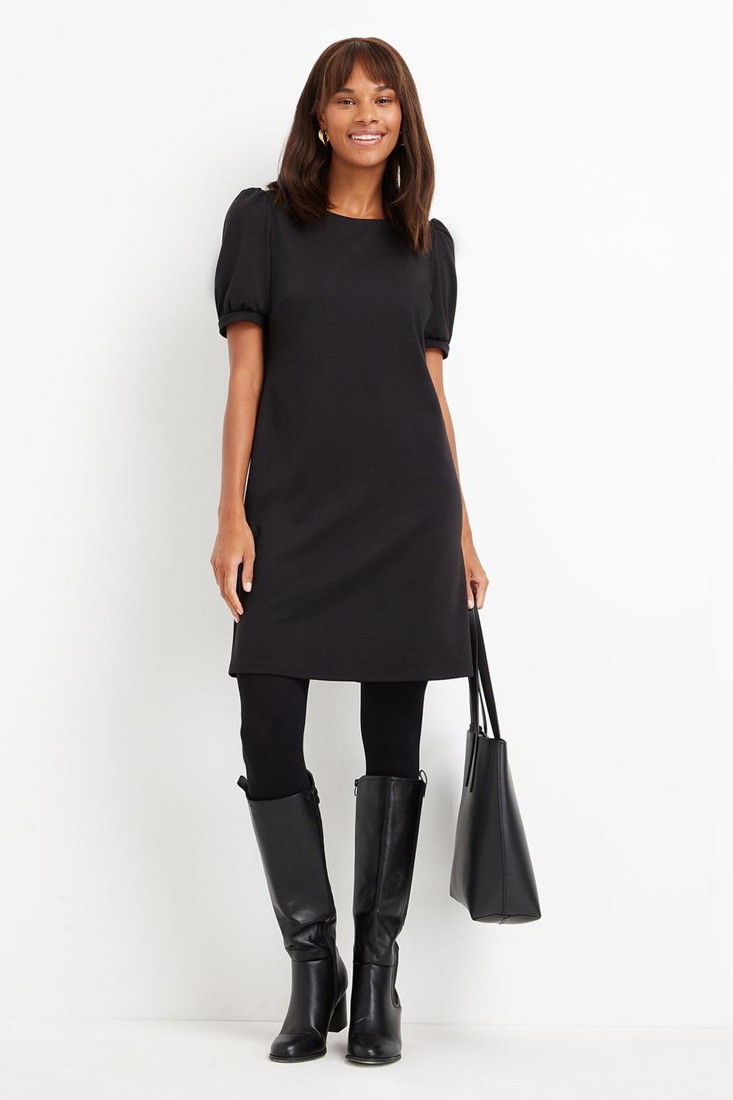 105 Tall Puff Sleeve Ponte Shift Dress image number 2