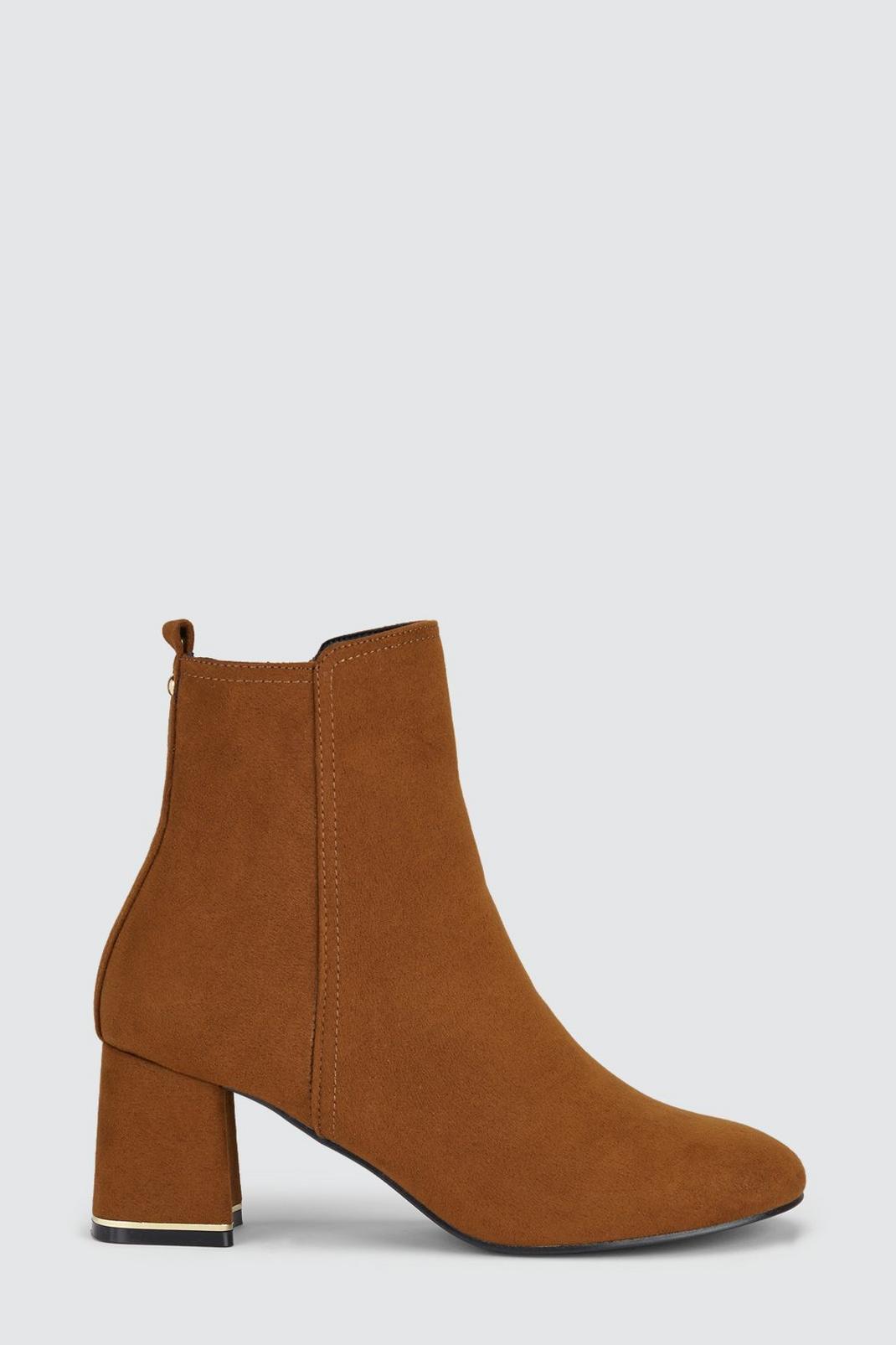 Chocolate Wide Fit Martha Ankle Boot image number 1