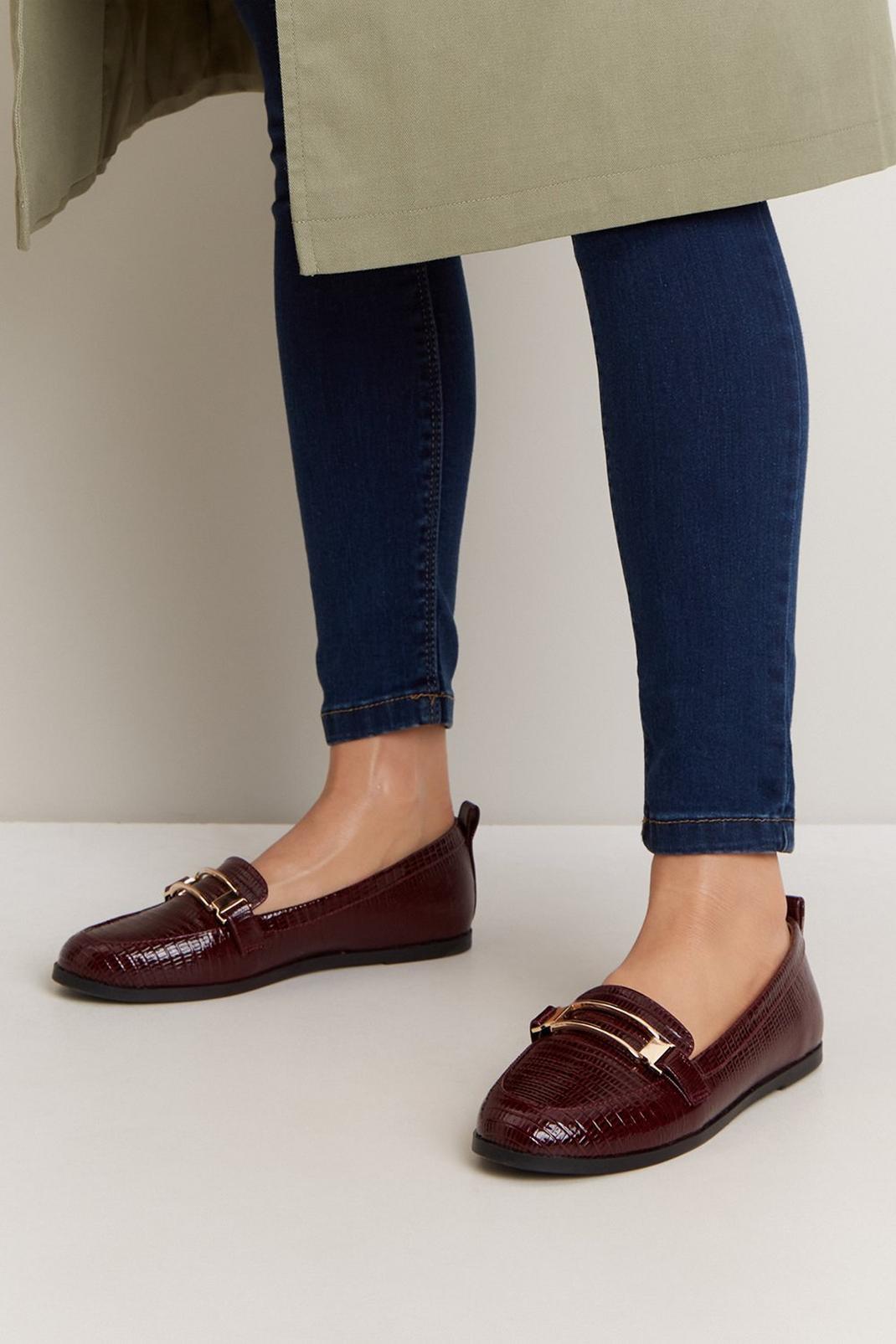 Burgundy Betsy Square Chain Snaffle Loafer image number 1