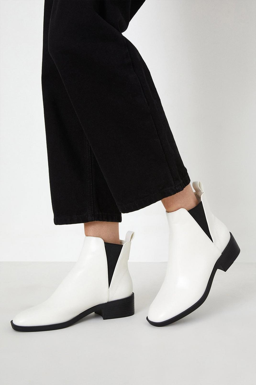 White Alfie Ankle Boots image number 1