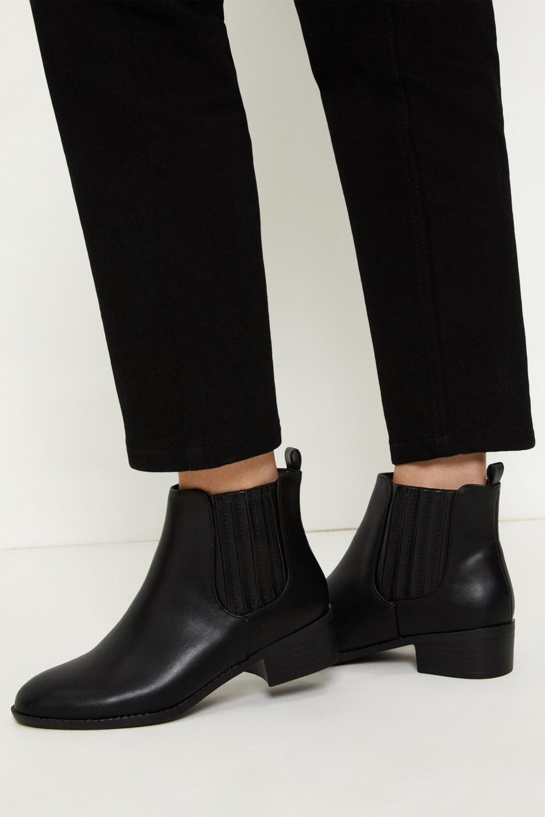 Black *Wide Fit Aida Chelsea Boot image number 1