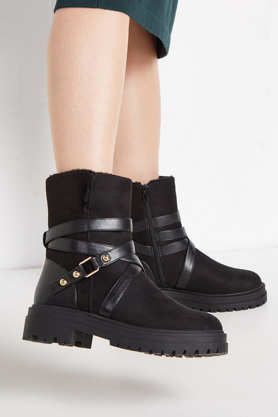Wide Fit Ali Cross Over Ankle Boot